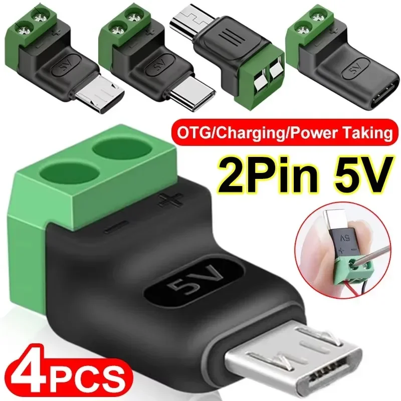 Screw Terminal Block - 1-4 Stücke lötfreier Stecker USB C