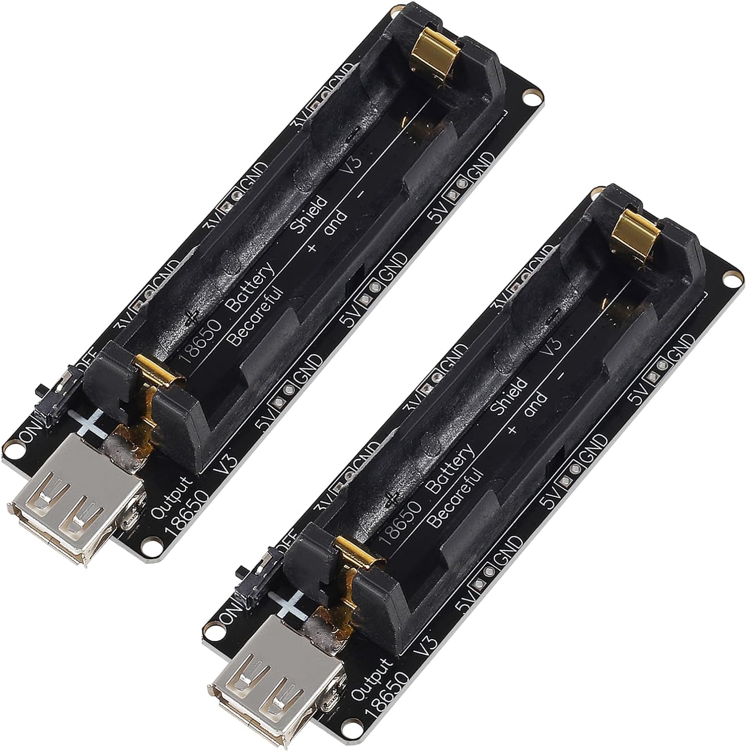 Esp32 Battery Holder Lipo - 2 Stück 18650 Batteriehalter mit USB