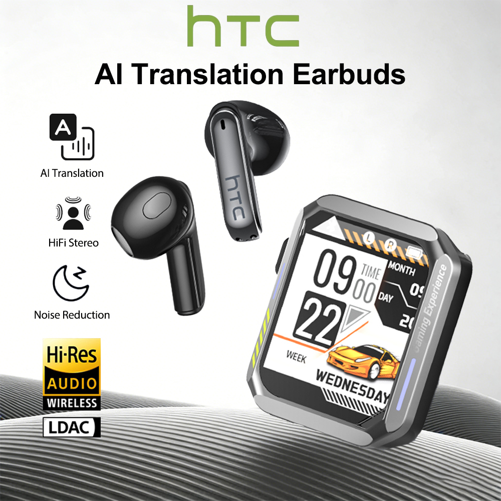 Usb C Cable - HTC Gaming Bluetooth-Kopfhörer mit Mikrofon, Echtzeit-Übersetzungs-Ohrhörer,