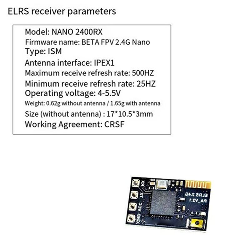 Antenna 2.4Ghz - CYGJ-10PCS ELRS 2,4GHz Empfänger NANO Expresslrs