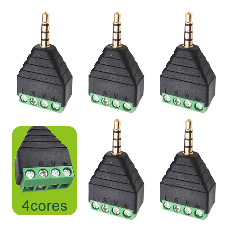 5/20/100PCS 3,5mm Stereo 4 Pol – Screw Terminal Block Bewertung und Preis