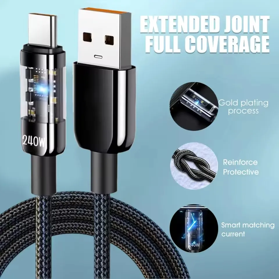 240W Nylon USB Typ C Superschn – Usb C Cable Bewertung und Preis